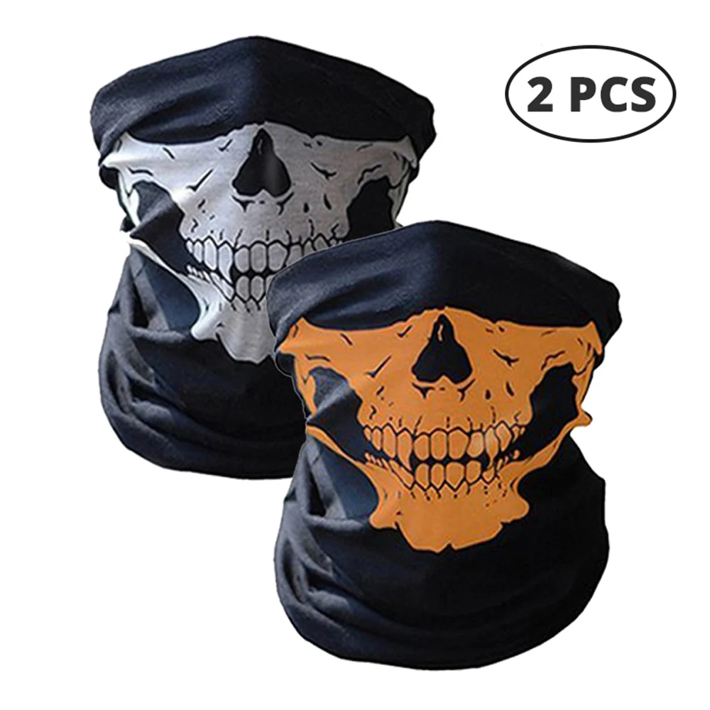 2 pieces HEROBIKER мотоциклетная маска летние Балаклава 2 шт. Череп Призрак Маске Байкер R защитный лицевой щиток ветрозащитная уход за кожей лица маски, шарфы - Цвет: 2 pieces