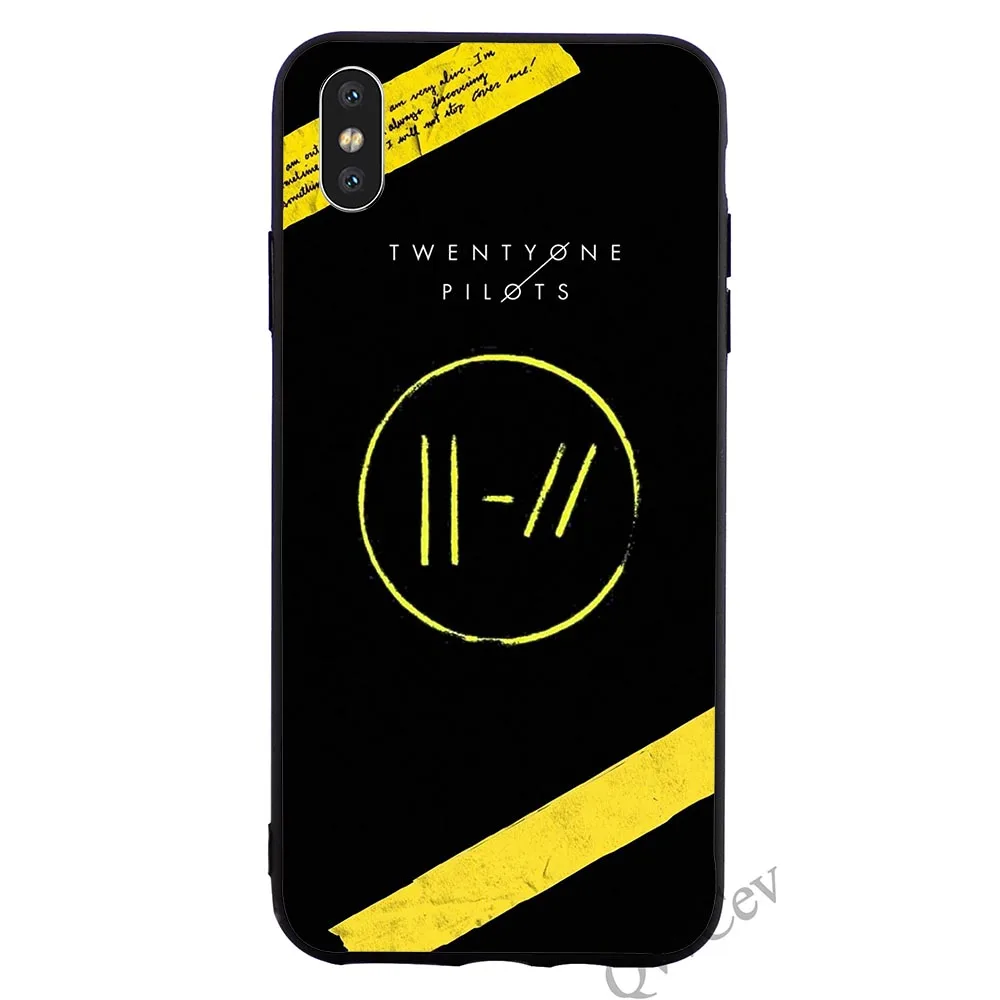 K0550307 Twenty One Pilots 21 чехол для телефона, мягкий ТПУ Черный силиконовый чехол для телефона для iPhone Xs Max 11 pro чехол X 6 6S XR 8 Plus 7 5S 5 SE - Цвет: K0550307