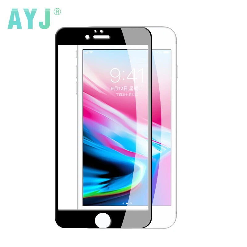 AYJ закаленное стекло полное покрытие для apple iphone 6 6plus 6s 6splus 7 7plus 8 8plus iponeX закаленная пленка царапина Передняя пленка