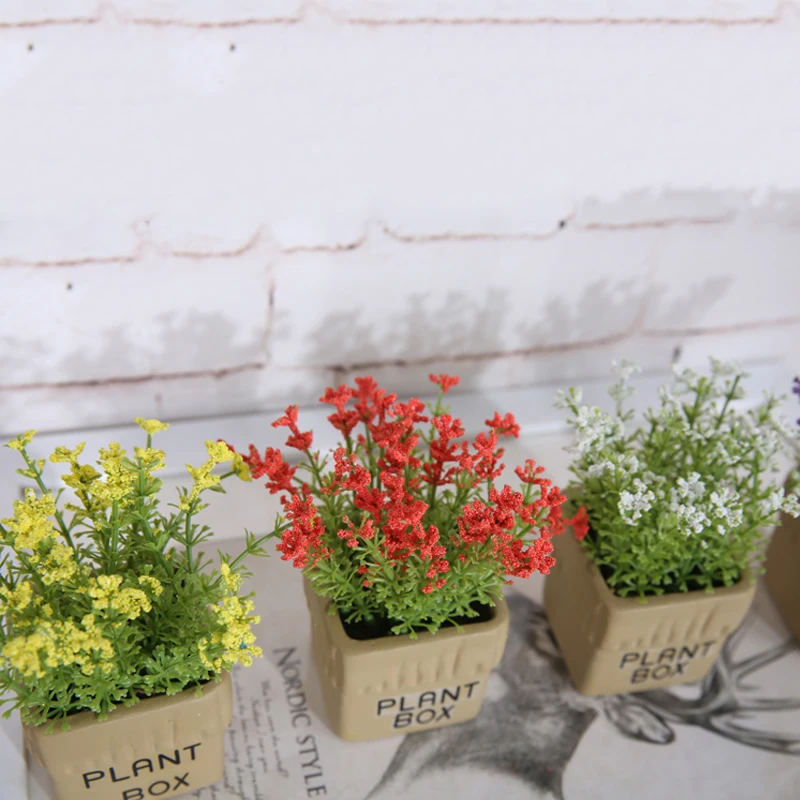 Гипсофила искусственная растение маленький горшочек для фотосессии реквизит