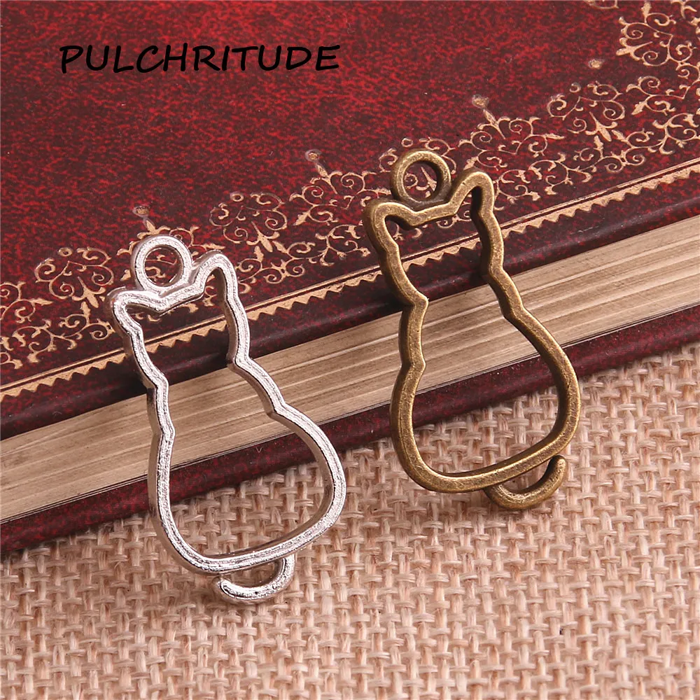 PULCHRITUDE 20 шт./лот металлический сплав цинка три цвета милый кот очаровательный