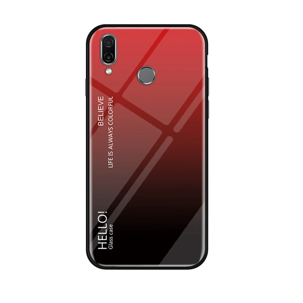 C Для Xiao mi Red mi Note 7 5 6 Pro 6A чехол из закаленного стекла с градиентом для Xiaomi mi 8 A2 Lite A1 9 mi 8 mi 9 чехол s Чехол - Цвет: C