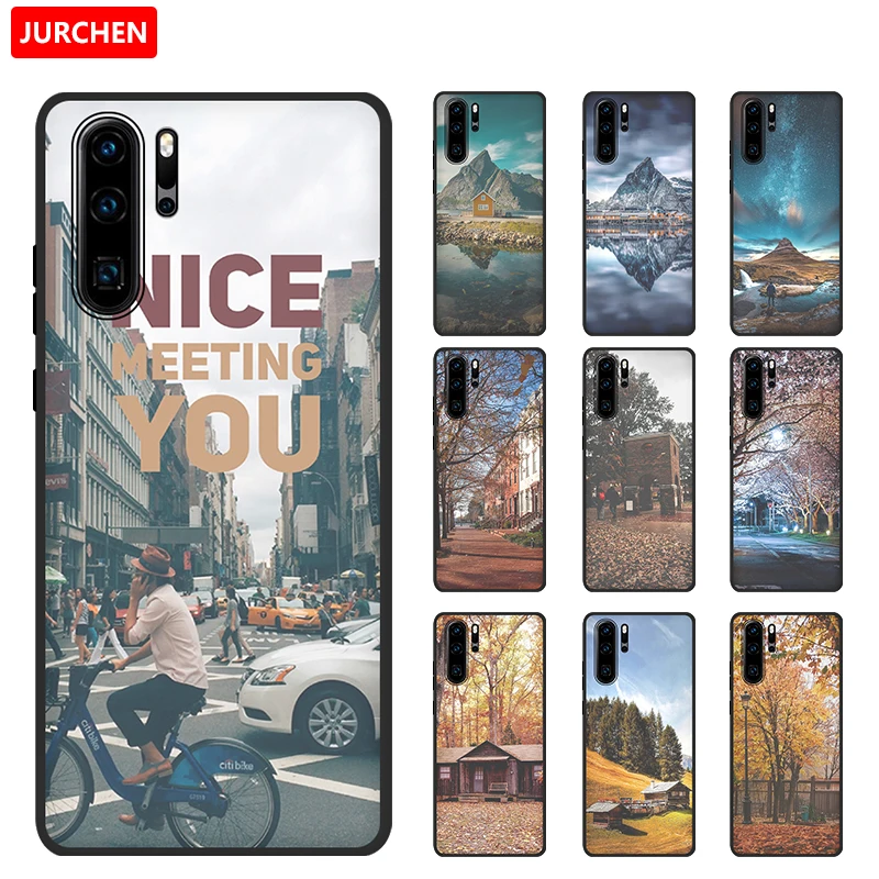 JURCHEN TPU силиконовый чехол для Huawei P30 Pro мягкая задняя крышка с мультяшным принтом / P