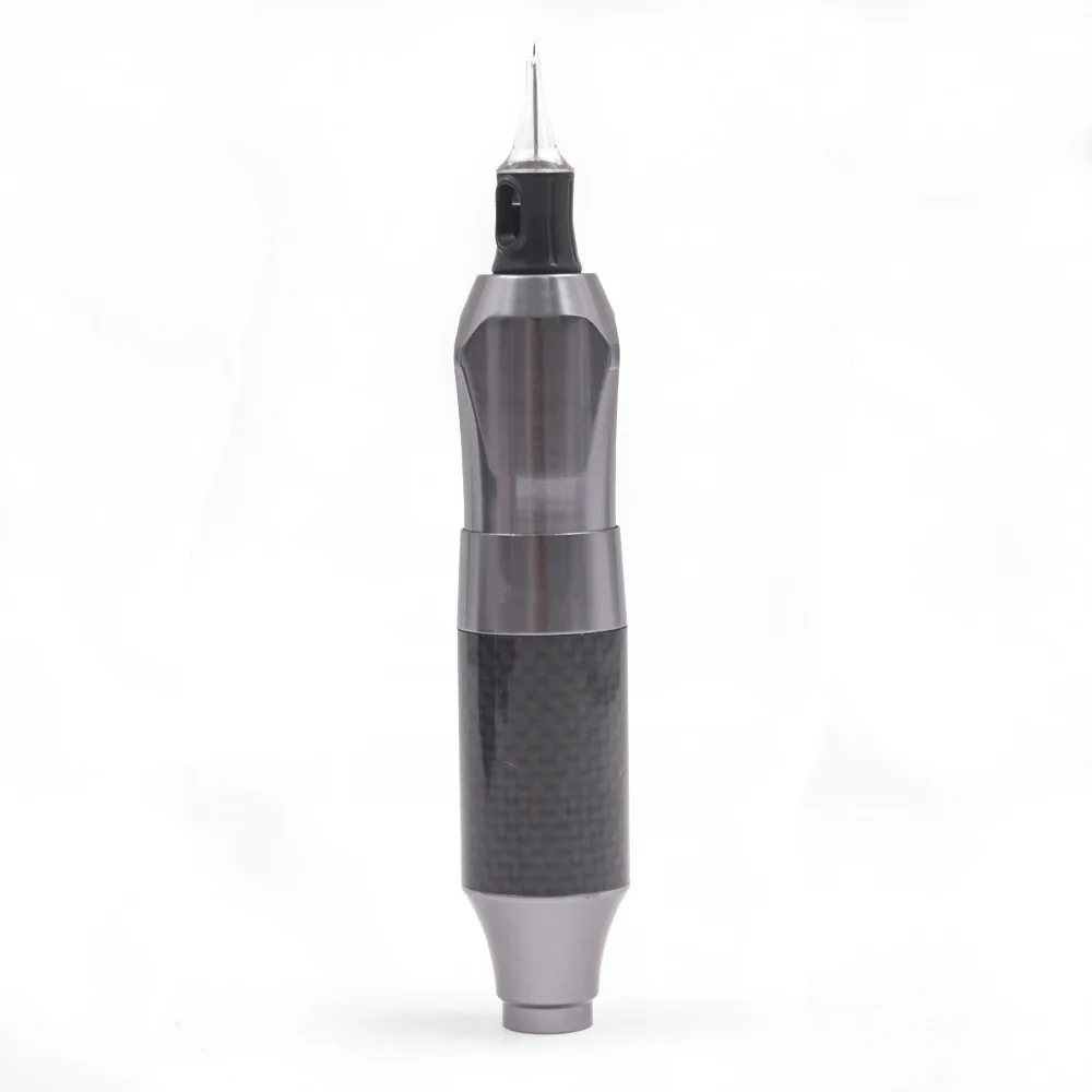 GRAY Biomaser Татуировка роторная ручка Перманентный макияж тату машина алюминиевый сплав тату-пистолет с 3 картриджами Мощный Тихий мотор питания - Цвет: GRAY