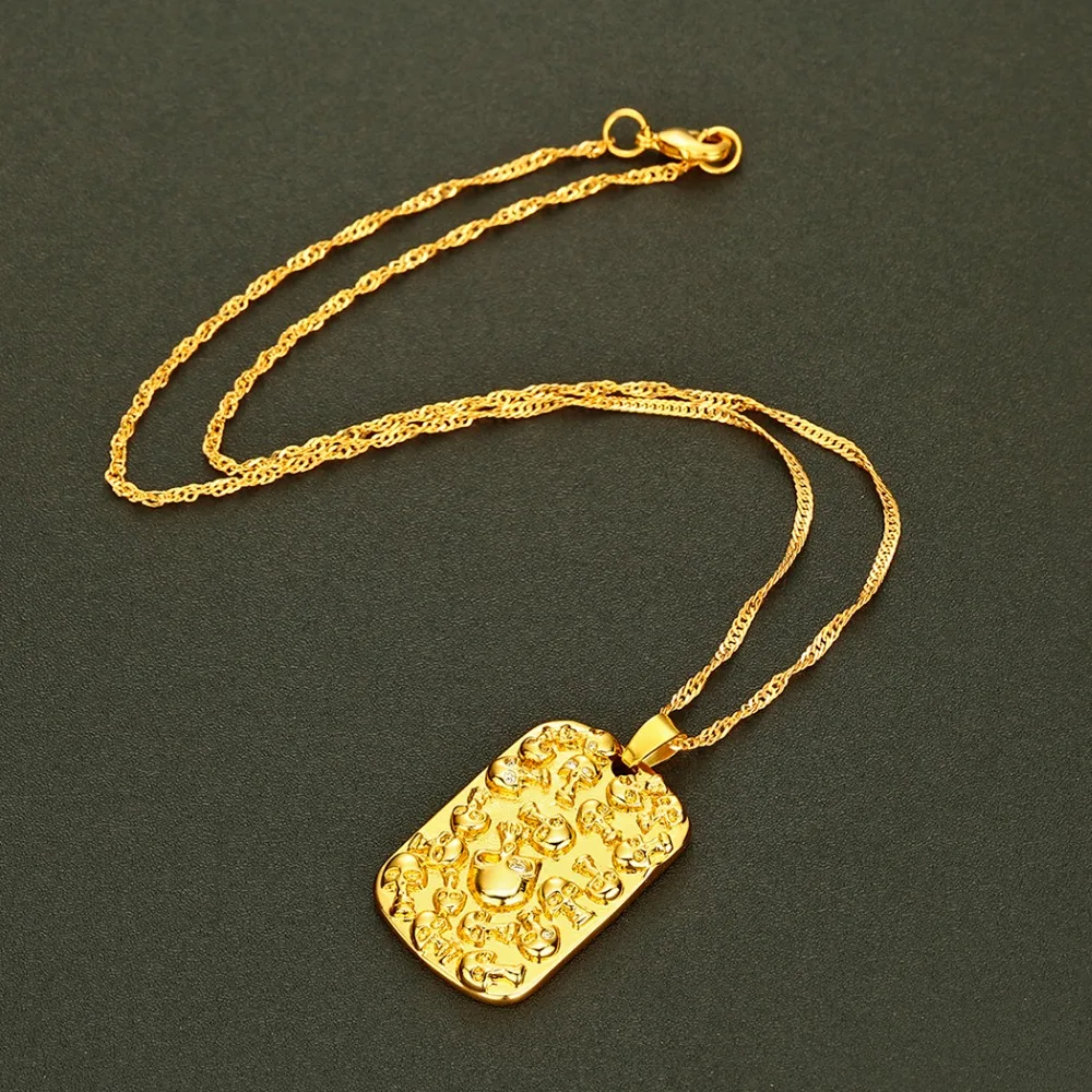 Чэнсюнь США скелет смерти армейский Военный стиль Кулон Ожерелье для мужчин