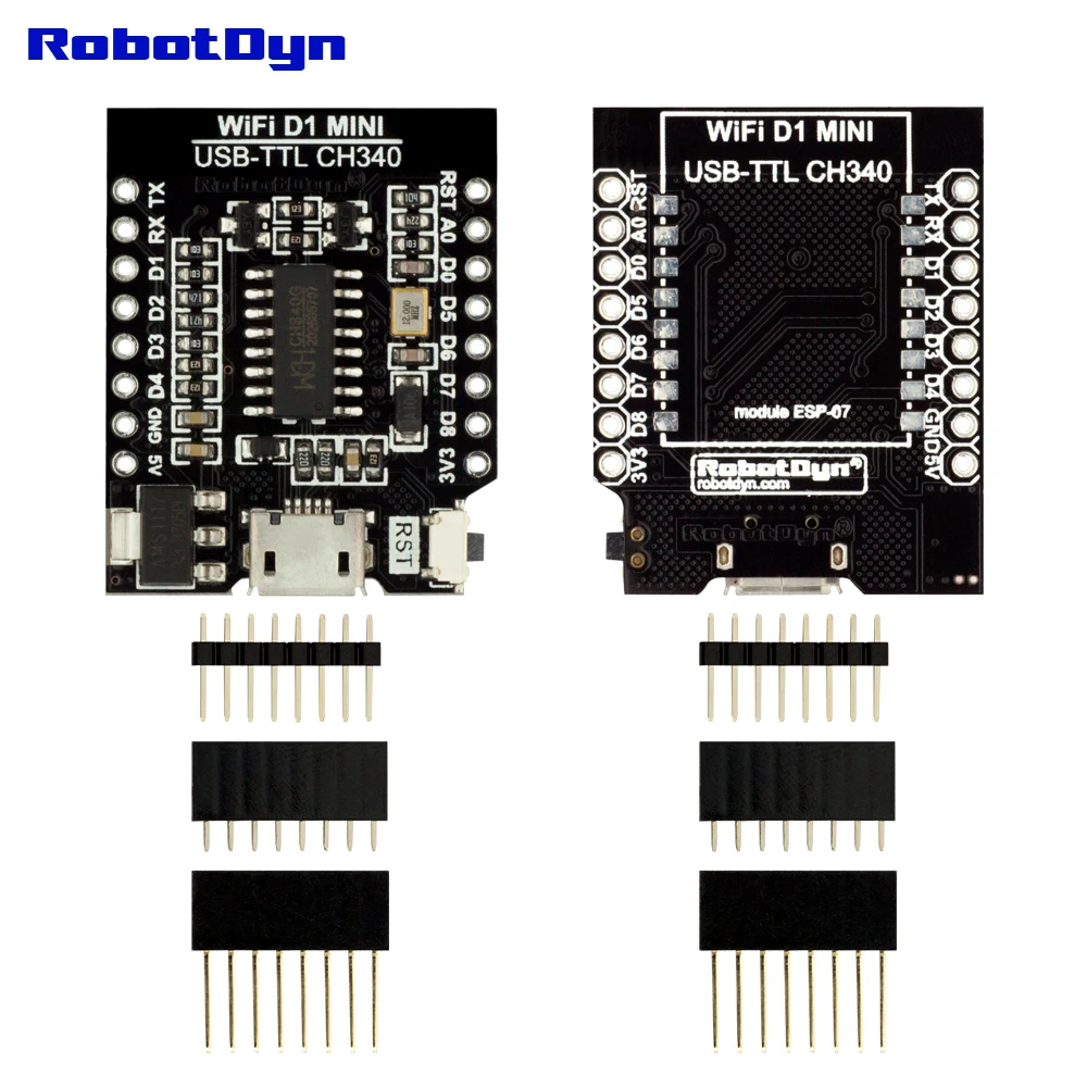 CH340G USB-TTL конвертер для ESP8266 -ESP07 / ESP12 для WI-FI D1, маленький размер, с pin-заголовки набор.