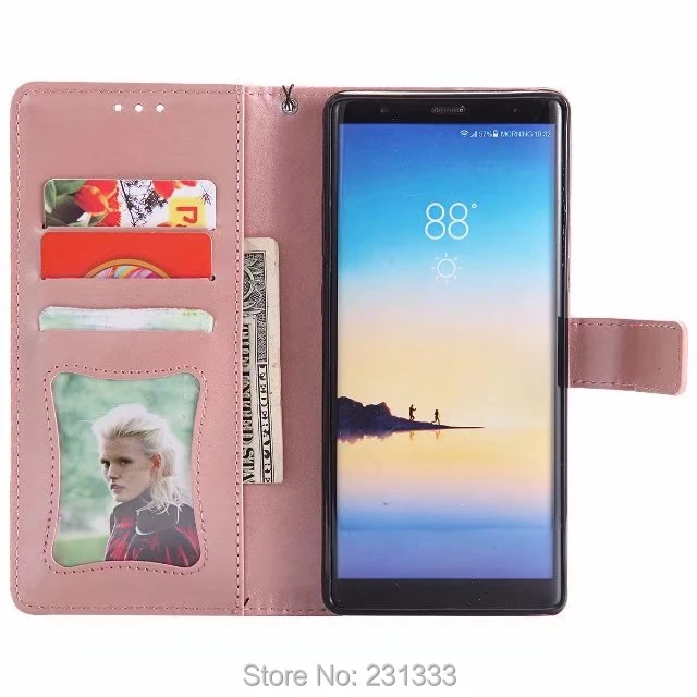 Кожаный чехол кошелек C ku с цветком для Samsung Galaxy NOTE 8 S6 S7 EDGE S8 PLUS A8 2018 J710 Лавандовая