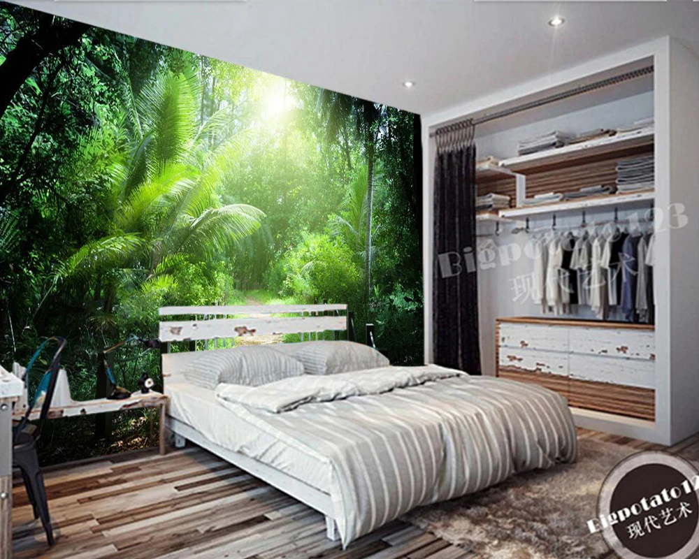Пользовательские фото обои Сейшельские джунгли фрески для гостиной детской