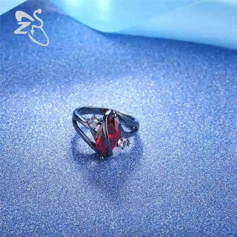 ZS коктейльные кольца для женщин хрустальные винтажные Свадебные Кольца CZ