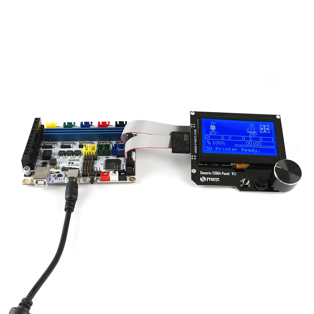 Универсальный 12864 панель V1.1 умный контроллер 12864LCD дисплей синий экран с считыватель SD карт Поддержка Marlin DIY для F6 Cheetah Ramps