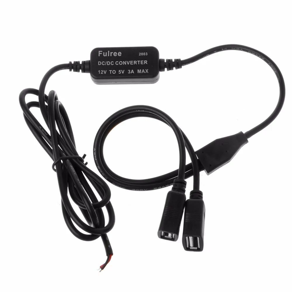Автомобильное зарядное устройство с двумя USB портами 12 В до 5 3 А|Кабели адаптеры и