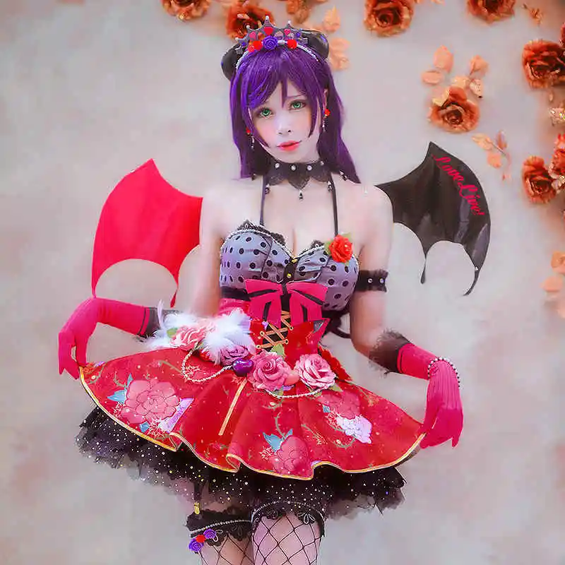 

Tojo Nozomi Cosplay Love Live! Lovelive School Idol Project Awakening Idolized Koakuma Devil Demon Costume Without pitchfork