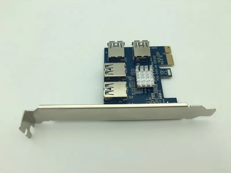10 шт. USB 3 0 4-портовая переходная карта PCI-Express хост-контроллер адаптер для