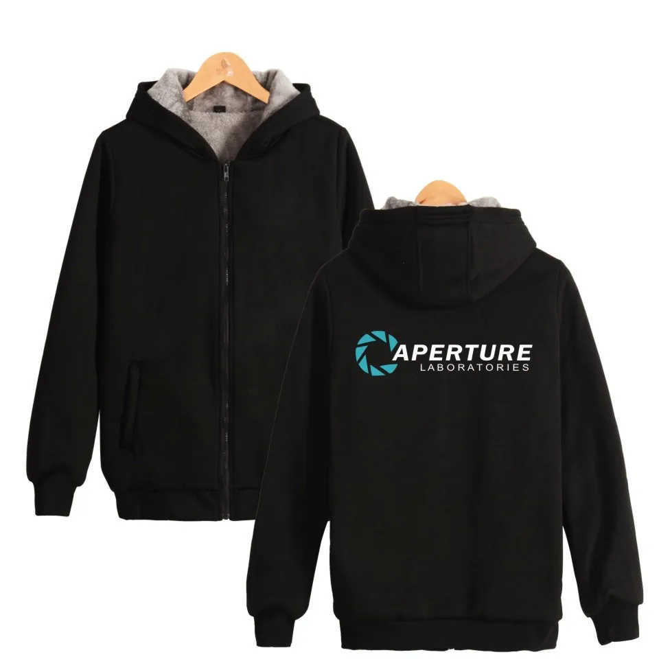 Aperture Science игровые куртки с капюшоном молнией мужская одежда принтом диафрагма