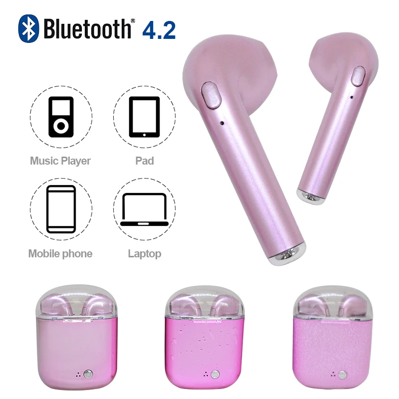 Новые беспроводные Bluetooth наушники TWS i7 i7s вкладыши с микрофоном портативные