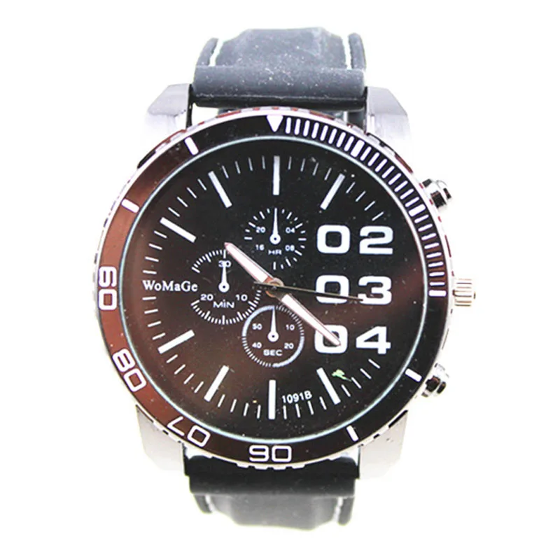 Часы наручные женские/мужские с силиконовым ремешком классические армейские