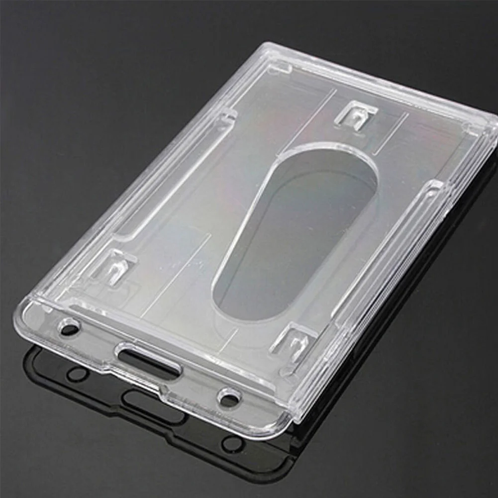 Прозрачный портативный футляр для удостоверения личности держатель карт