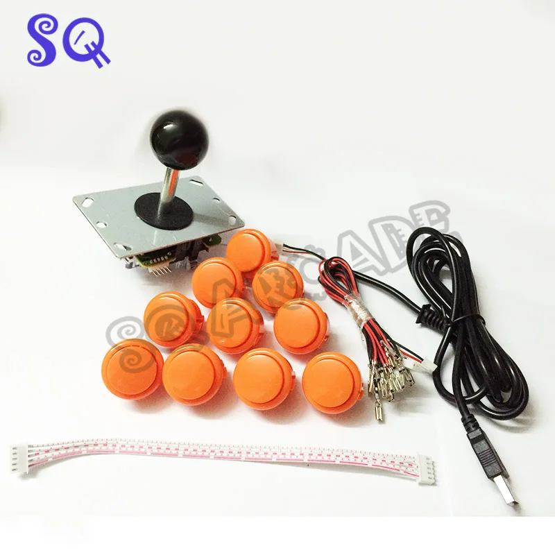 DIY ручка Аркады набор Наборы OBSF 30 копия sanwa Кнопки 5 Pin Joystickb USB кабель кодер доска к