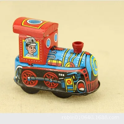 train head Классическая Детская игрушка жестяная заводная игрушка прыгающая железная Лягушка Кролик Петух Игрушка Новые Фигурки игрушки для детей - Цвет: train head