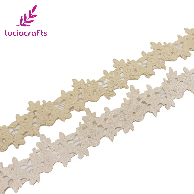 Lucia crafts 23 мм разноцветный вариант Цветочная лента Швейное Ремесло кружевная отделка украшение DIY швейное украшение 2y/лот P0608