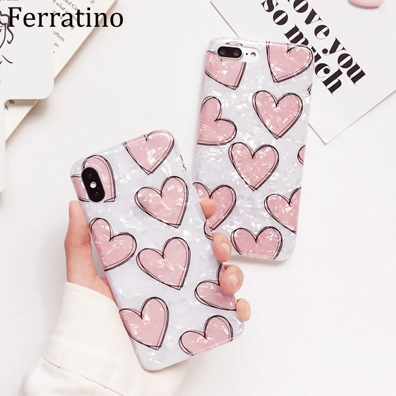 Pink Girly Love Heart Marble Case For Huawei P20 Pro case Soft Silicone Cover for Nova 3i 3 2s Mate 20 Coque Capa |