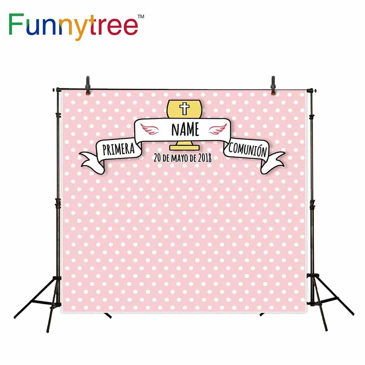 Фоны funnytree для фотостудии в горошек розовый фон фотосъемки с декором