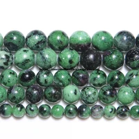 natural stone top quality red green zoisite beads in loose 15 strand 6 8 10 12 mm pick size for jewelry making
