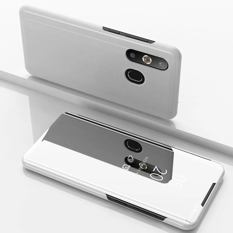 Подставка, умный зеркальный флип-чехол для телефона samsung Galaxy A30, чехол, прозрачный чехол для samsung A40, A60, A70, задняя крышка - Цвет: 02