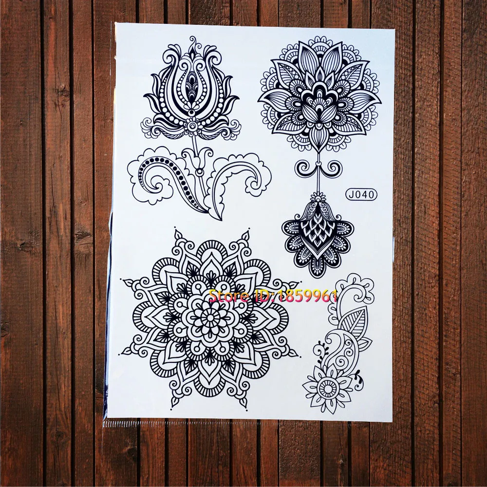 Подвески дизайн хна временная татуировка боди арт макияж тату Бабочка узор ABJ15