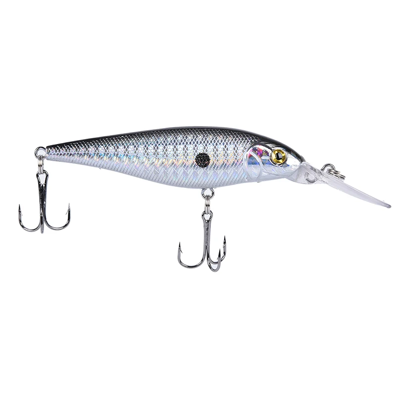 Рыболовные приманки Пластиковые твердые рыболовные крючки 1 шт. Minnow 6-11 см 3D глаза