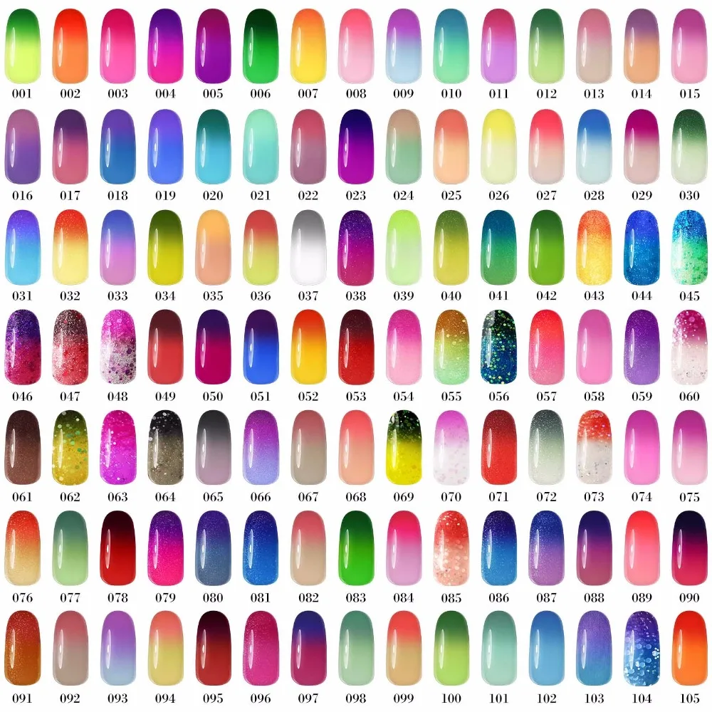 Y & S 6 шт./лот Температура Изменение Цвета гель UV LED Soak off Гель Лак УФ Nail Art Набор|gel nail