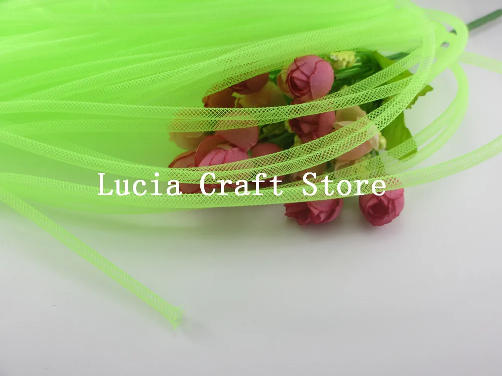 Fruit green Lucia crafts приблизительно 38-44 метров 4,5 мм нейлоновый сетчатый пояс ручной работы цветочный материал M0402 - Цвет: Fruit green