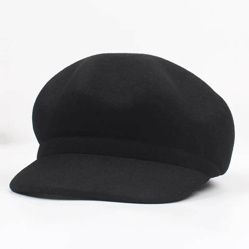 Осень зима 2019 шерстяная шапка Модный берет кепки газетчика для женщин