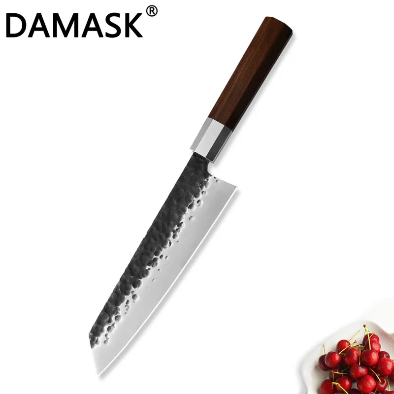 8 inch Kitchen Knife Дамасский фирменный кухонный нож из нержавеющей стали, супер дешёвый молоток, 8 дюймов, 7 дюймов, 6,5 дюймов, кухонный нож высокого качества - Цвет: 8 inch Kitchen Knife