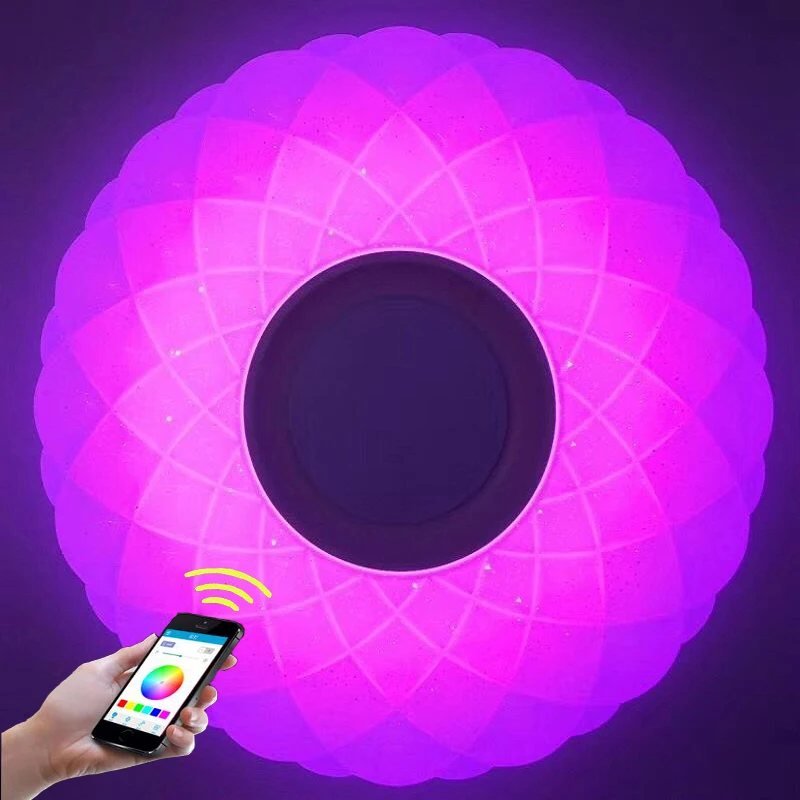 APP Smart подвесные потолочные светильники с Bluetooth спикером 24 Вт Музыка LED