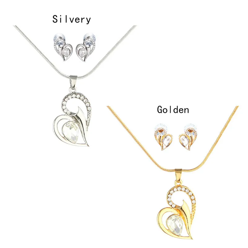 e-shine jewelry sets for women heart shape alloy zircon material elegant lovely style banquet anniversary occasion | Украшения и