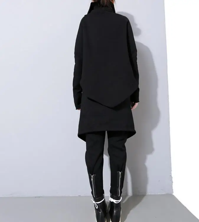 2018 women's fashion pants Europe two thick hannun feet slim female Elastic waist trousers black |