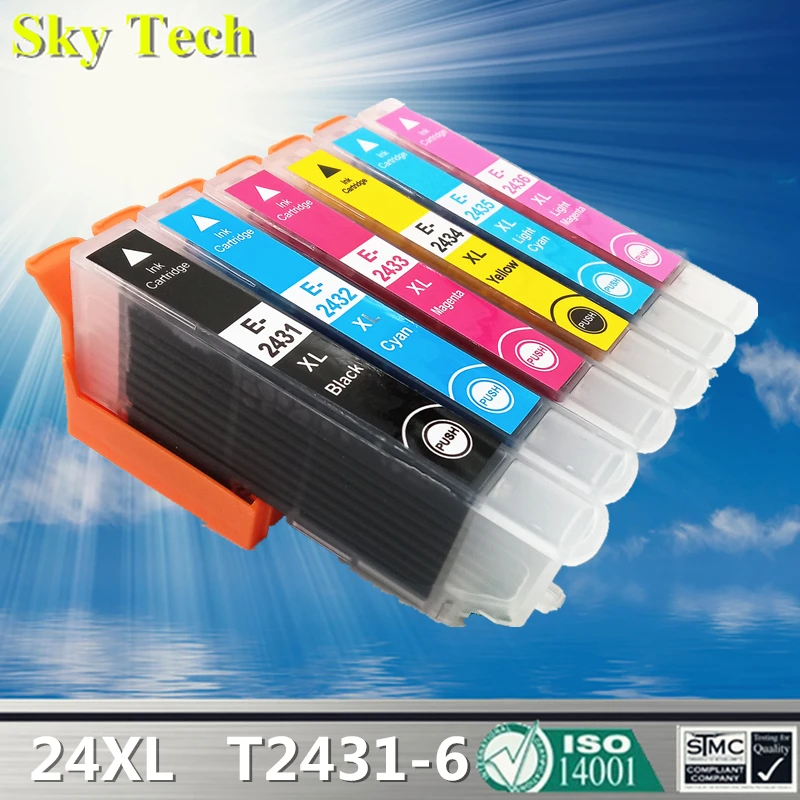 Совместимые картриджи 24XL для T2431 T2436 Epson зеркальная фотография и т. Д.|Чернильные