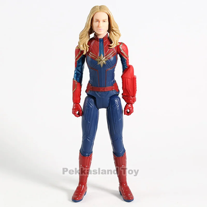Captain Marvel nobox Мстители эндгейм Марвел Капитан квантовый боевой костюм команда Халк Железный человек Черная пантера танос фигурка модель игрушки - Цвет: Captain Marvel nobox