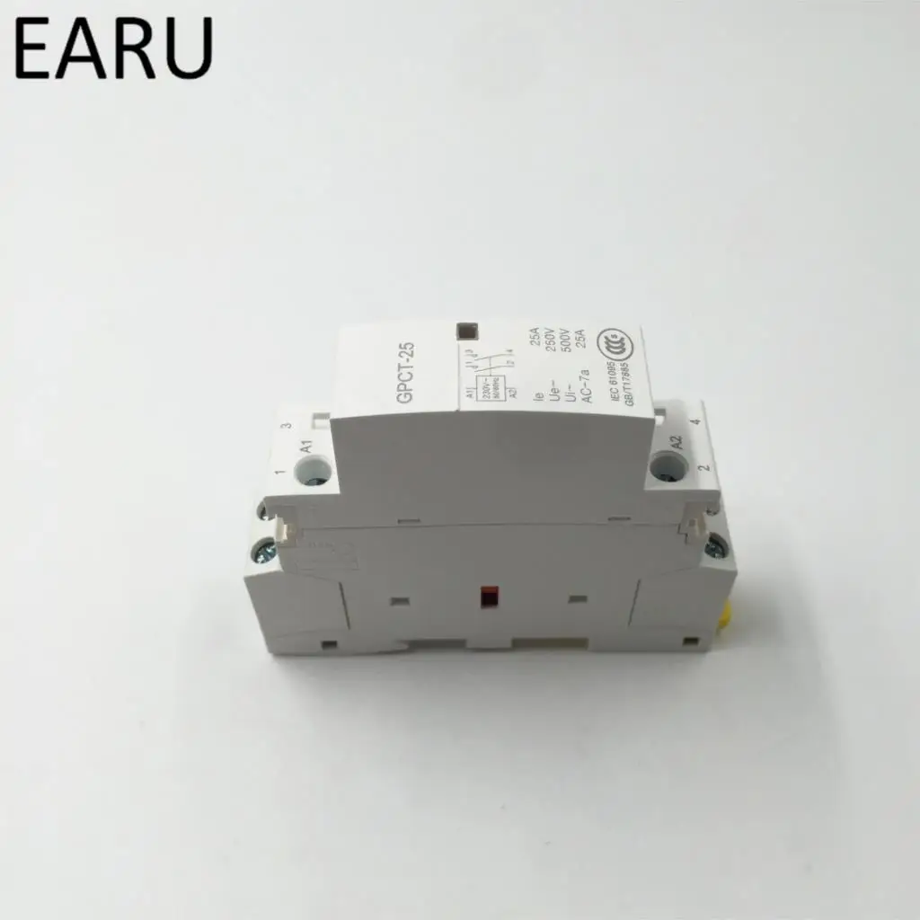 GPCT1 2P 16A 25A 2NC 220В/230В 50/60 Гц din рейка AC контактор для дома два нормальных близко отель