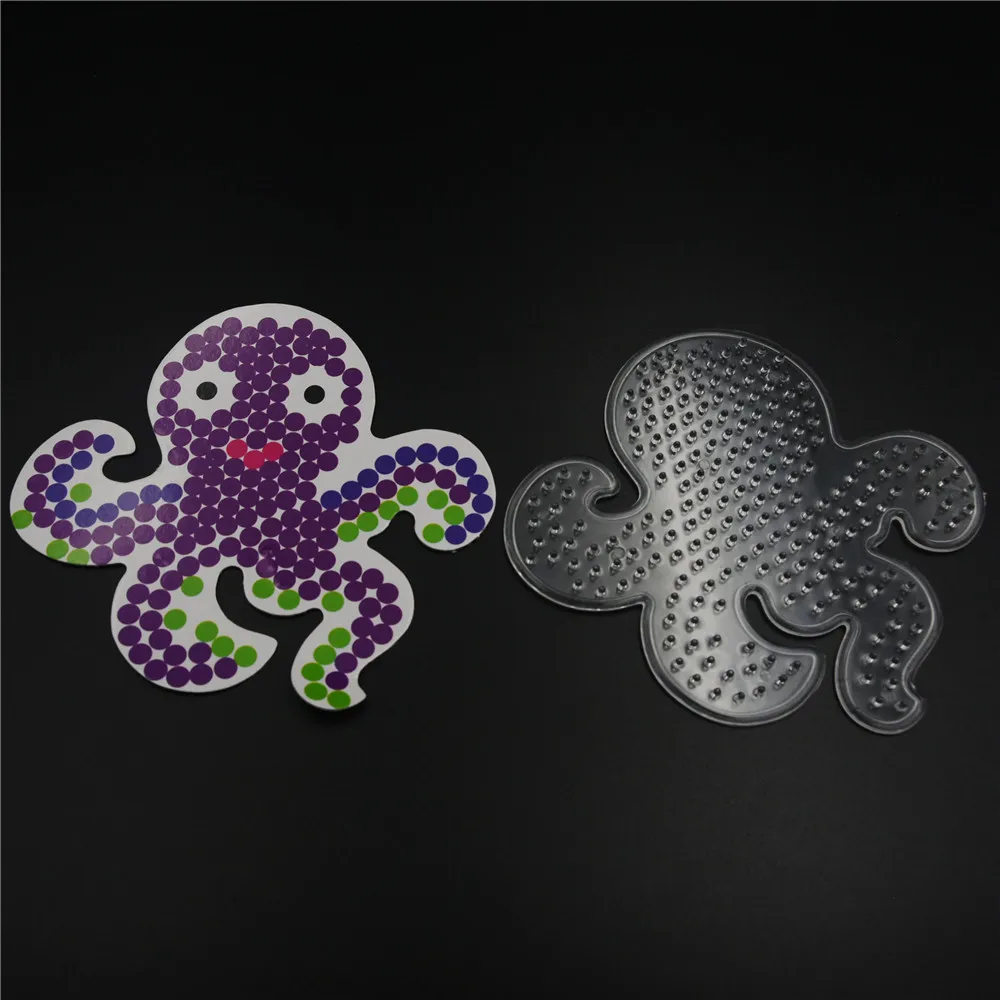 5 мм Хама бусины шаблон с цветной бумагой пластик трафарет головоломки Perler головоломки бусины Diy Прозрачная форма головоломки Pegboard