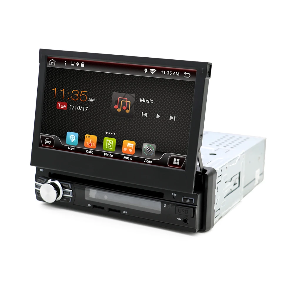 Один Din автомобильный Радио Android 9 0 OS DVD плеер GPS навигация + 4G сеть TPMS DVR 2G ROM 16G для