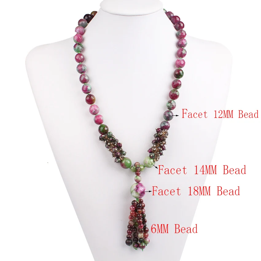 Женский кулон с авантюриновой цепочкой красный зеленый камень ожерелье из