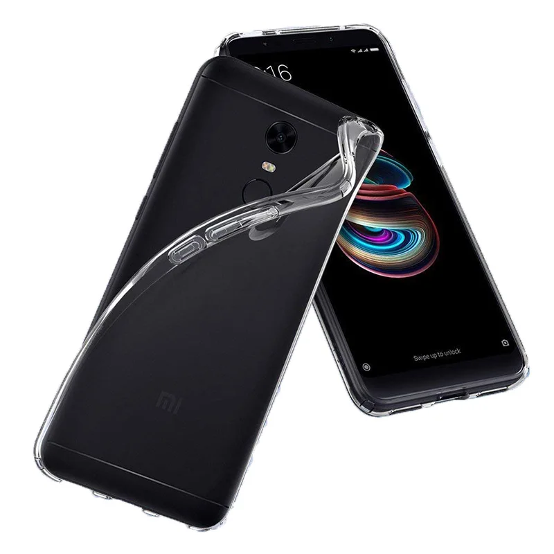 Чехол для Xiaomi Redmi 5 Plus Ультратонкий Мягкий ТПУ силиконовый гелевый Прозрачный