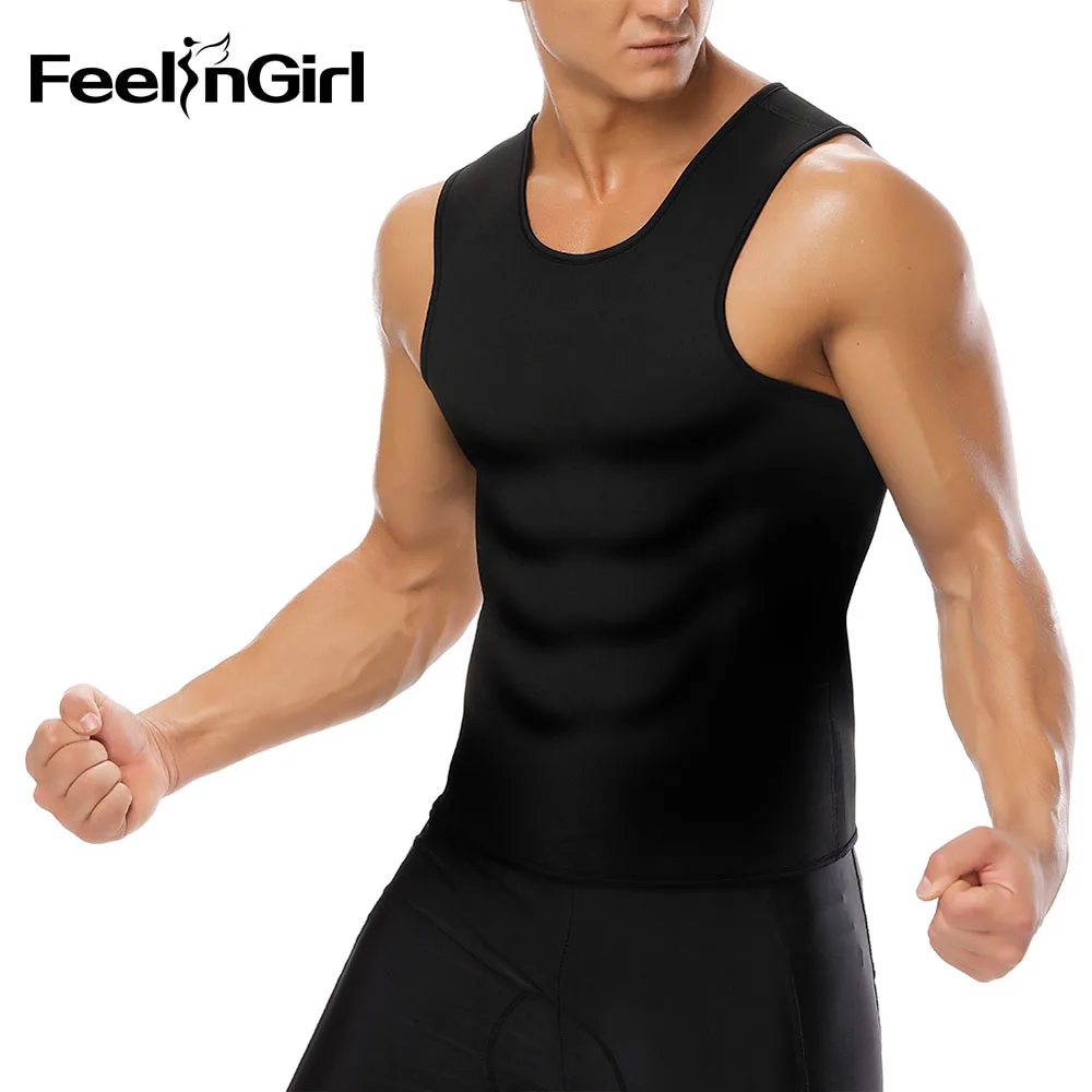 Feelingirl мужской неопреновый жилет Корректирующее белье контроль живота для