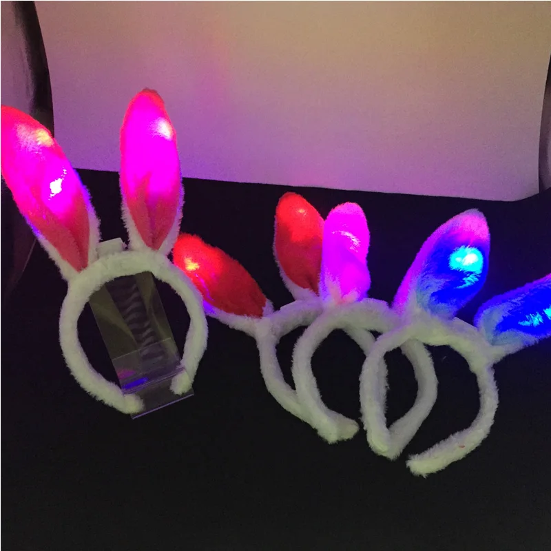 2018 горячая Распродажа Led танцевальные женские аксессуары ободок с кроличьими