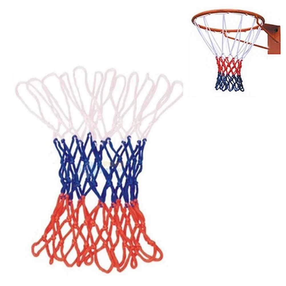 

1pc Nylon Thread Sports Bold Type Durable Standard Basketball Hoop Mesh polypropylene Net Backboard Rim Ball Pum 3 Colors