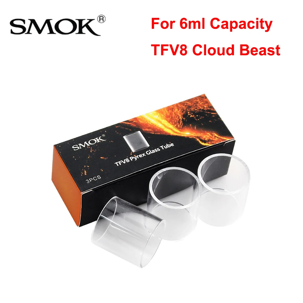 Оригинальная стеклянная трубка SMOK TFV8 Pyrex запасная для 6 мл атомайзера Cloud Beast -