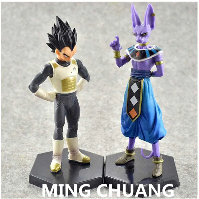 2 шт./компл. DRAGON BALLZ Zetto Vegeta Beerus пластиковая фигурка Коллекционная модель игрушка