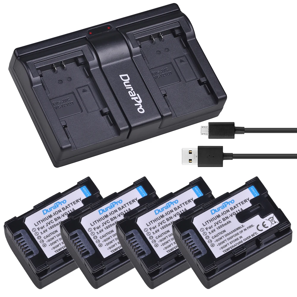 4 шт. 1800 мАч BN VG114 телефон с двумя USB портами|Цифровые аккумуляторы| |